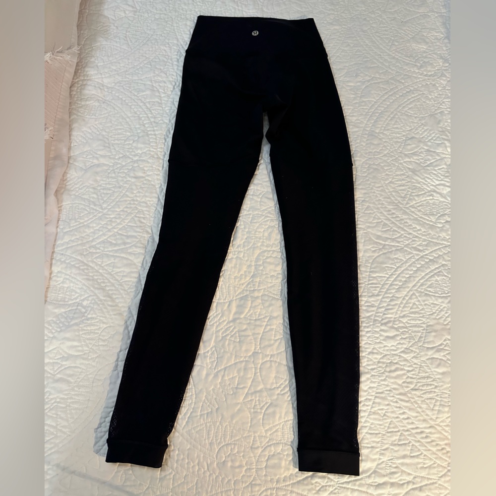 Lululemon half mesh leggings sz 4